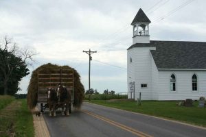 an amish haywagon