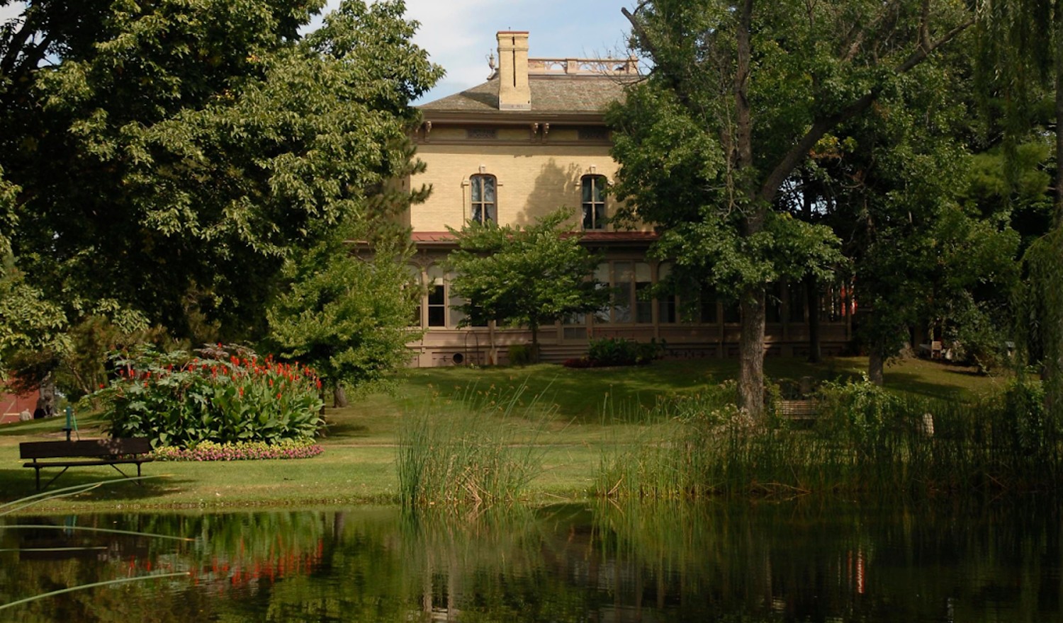 Historic home with lake