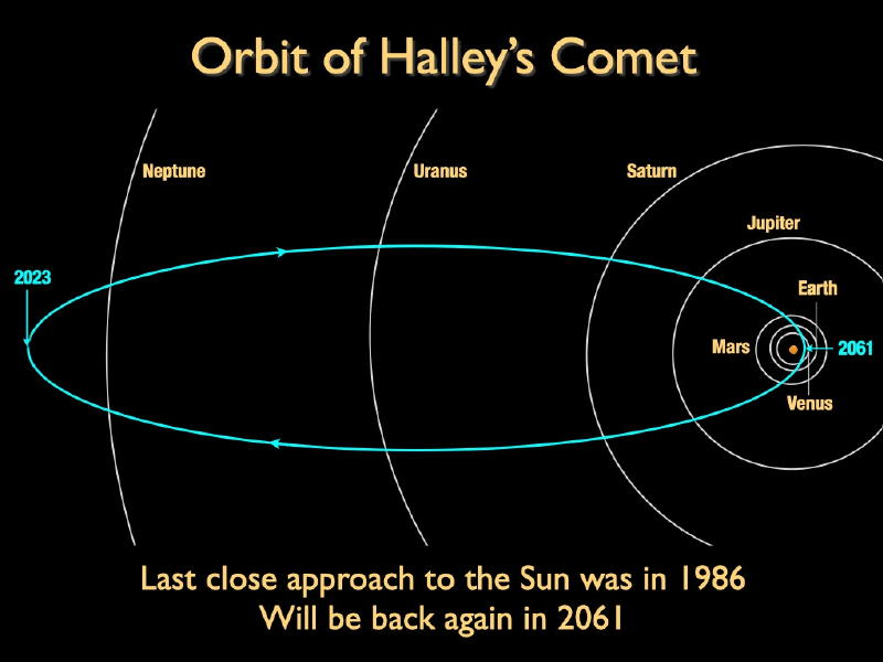 orbit of halley's comet