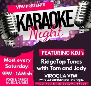 VFW Karaoke Night event flier