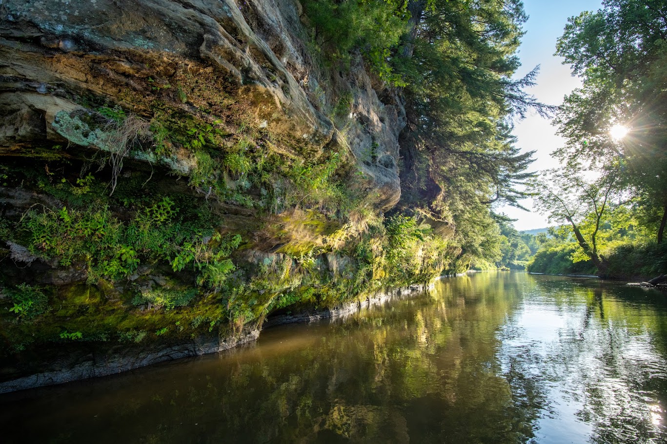 a rocky outcrop on the kickapoo river