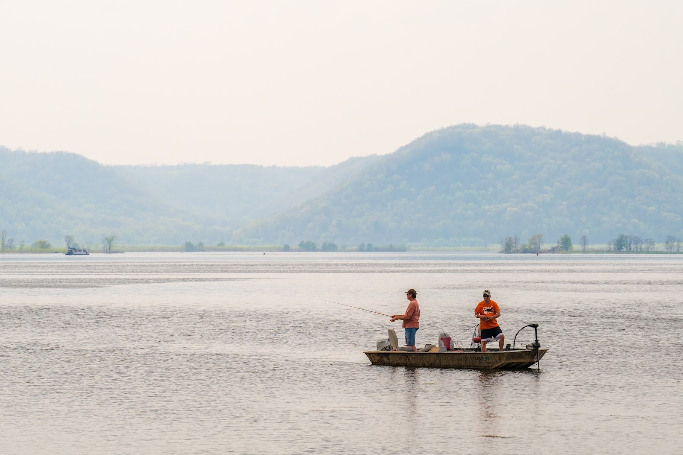 two fishermen on the mississippi